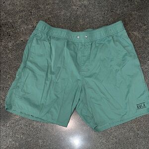 RVCA Teal Swim Trunks